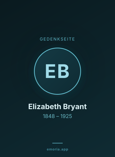 Gedenkportrait von Elizabeth Bryant