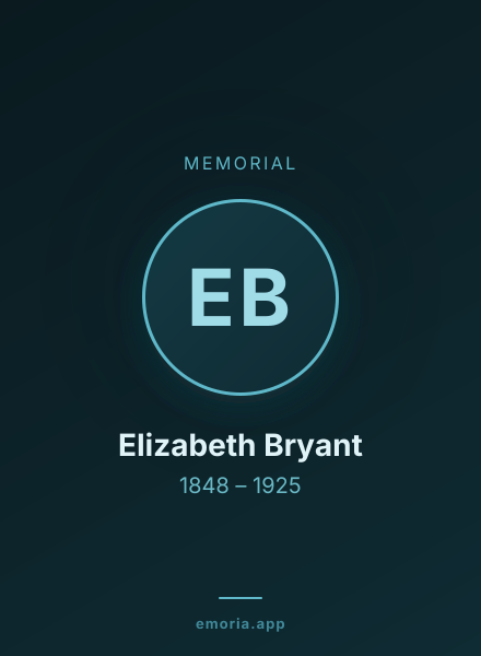 Memorial portrait of Elizabeth Bryant