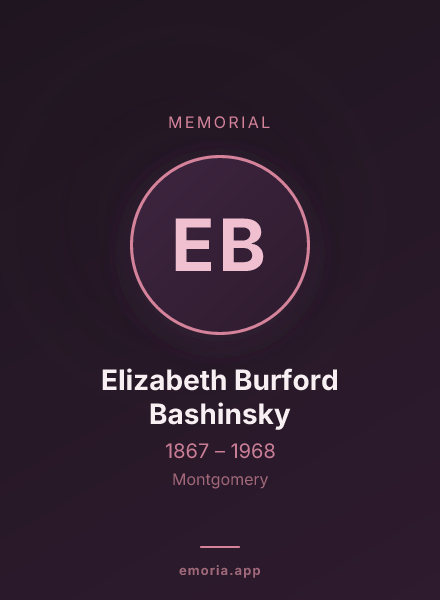 Memorial portrait of Elizabeth Burford Bashinsky