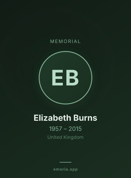Memorial portrait of Elizabeth Burns