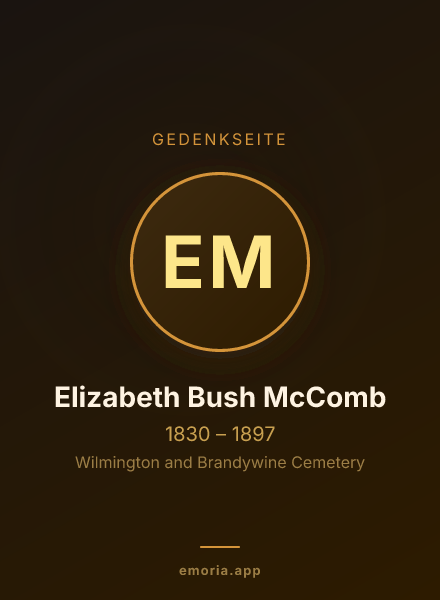 Gedenkportrait von Elizabeth Bush McComb