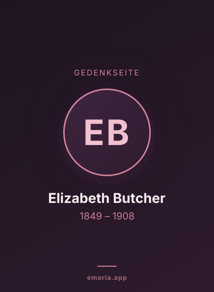 Gedenkportrait von Elizabeth Butcher