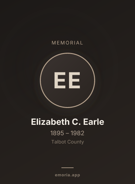 Memorial portrait of Elizabeth C. Earle