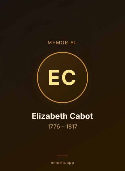 Memorial portrait of Elizabeth Cabot
