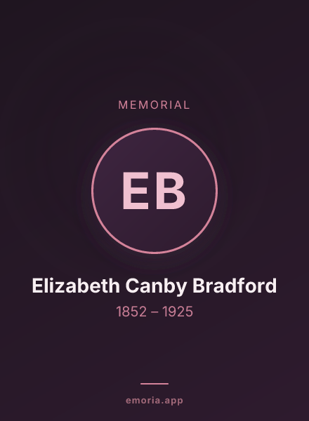 Memorial portrait of Elizabeth Canby Bradford