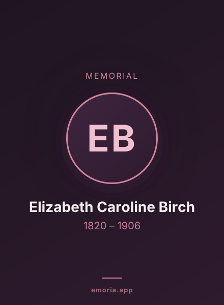 Memorial portrait of Elizabeth Caroline Birch