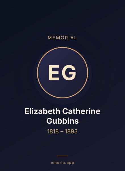 Memorial portrait of Elizabeth Catherine Gubbins