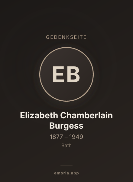 Gedenkportrait von Elizabeth Chamberlain Burgess