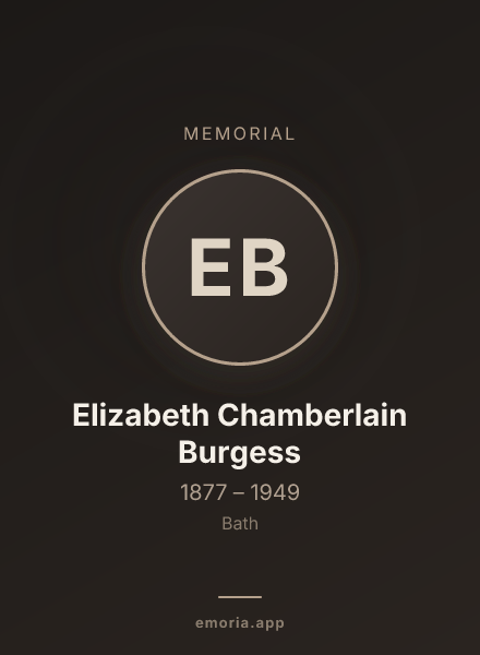 Memorial portrait of Elizabeth Chamberlain Burgess