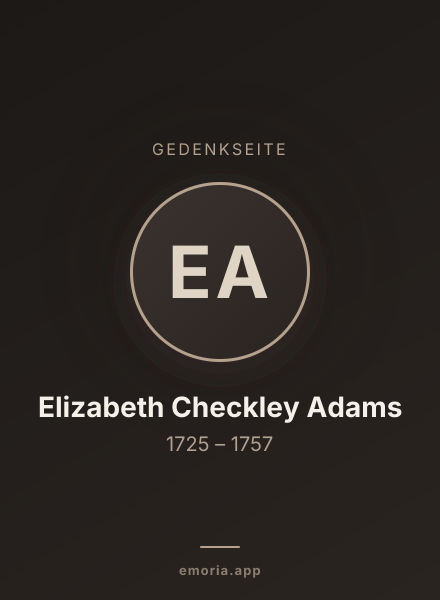 Gedenkportrait von Elizabeth Checkley Adams