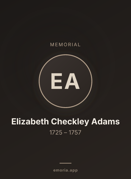 Memorial portrait of Elizabeth Checkley Adams
