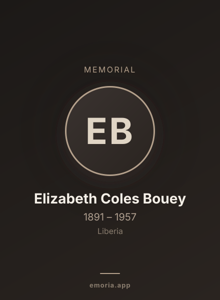 Memorial portrait of Elizabeth Coles Bouey