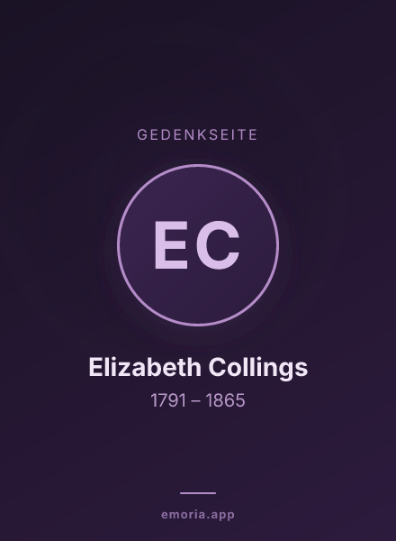 Gedenkportrait von Elizabeth Collings