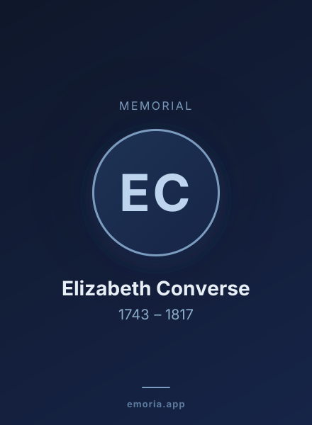 Memorial portrait of Elizabeth Converse