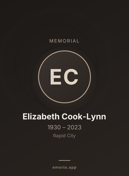 Memorial portrait of Elizabeth Cook-Lynn