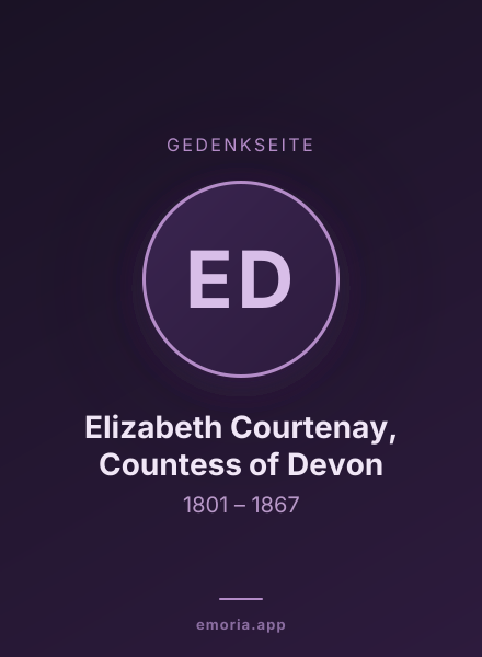 Gedenkportrait von Elizabeth Courtenay, Countess of Devon