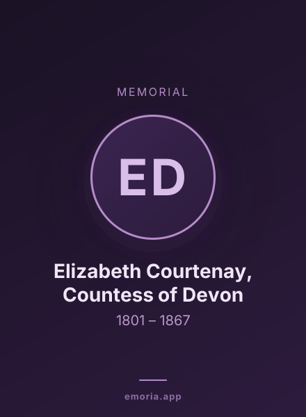 Memorial portrait of Elizabeth Courtenay, Countess of Devon