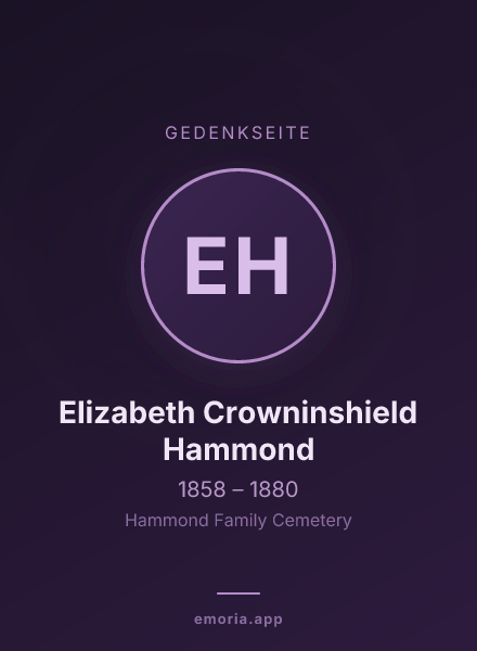 Gedenkportrait von Elizabeth Crowninshield Hammond