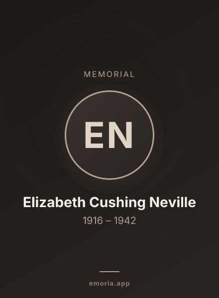 Memorial portrait of Elizabeth Cushing Neville