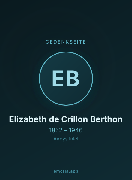 Gedenkportrait von Elizabeth de Crillon Berthon