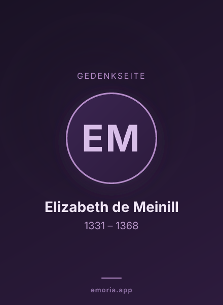 Gedenkportrait von Elizabeth de Meinill