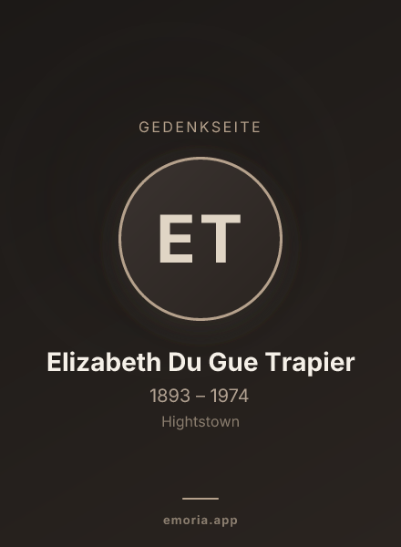Gedenkportrait von Elizabeth Du Gue Trapier