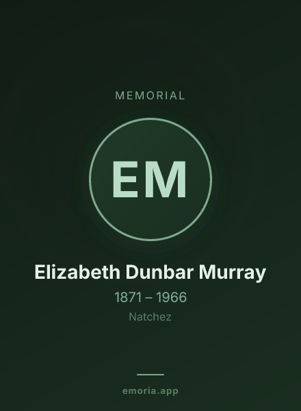 Memorial portrait of Elizabeth Dunbar Murray