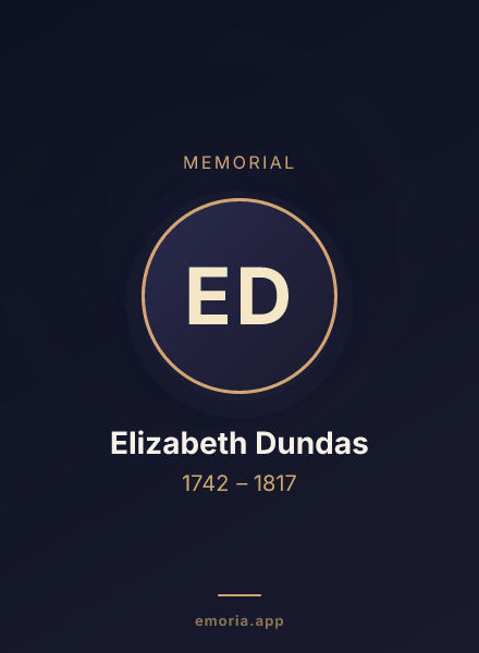 Memorial portrait of Elizabeth Dundas