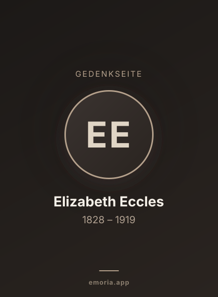 Gedenkportrait von Elizabeth Eccles