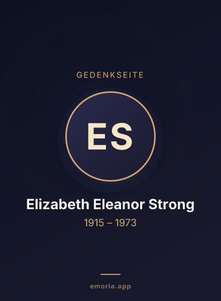 Gedenkportrait von Elizabeth Eleanor Strong