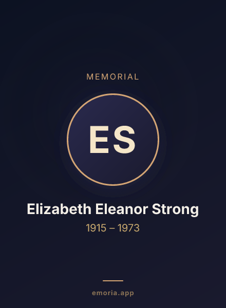 Memorial portrait of Elizabeth Eleanor Strong
