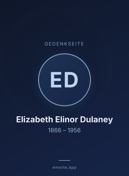 Gedenkportrait von Elizabeth Elinor Dulaney