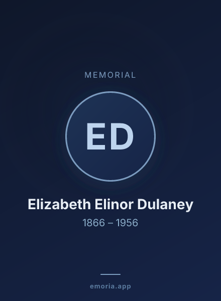 Memorial portrait of Elizabeth Elinor Dulaney