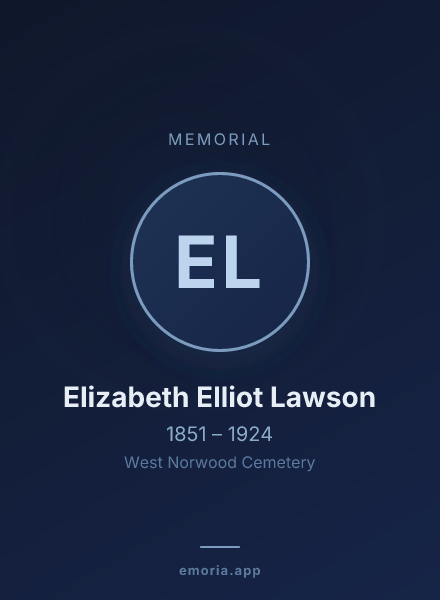 Memorial portrait of Elizabeth Elliot Lawson