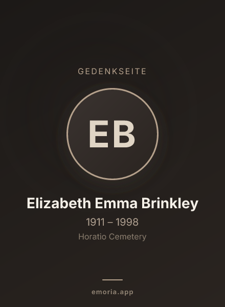 Gedenkportrait von Elizabeth Emma Brinkley