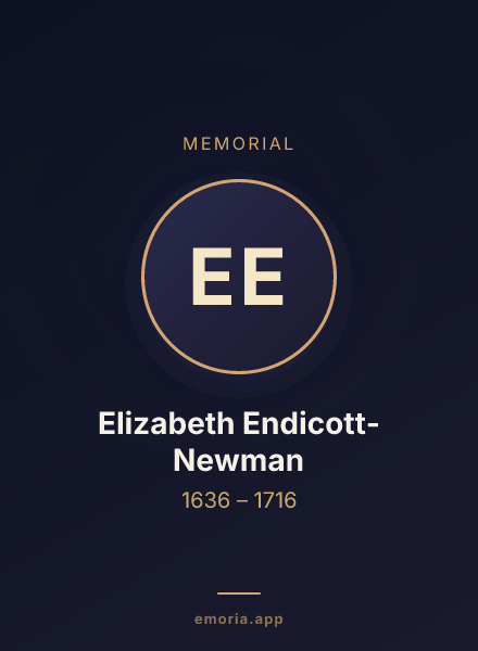 Memorial portrait of Elizabeth Endicott-Newman
