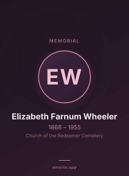 Memorial portrait of Elizabeth Farnum Wheeler