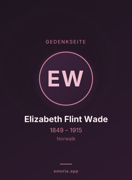 Gedenkportrait von Elizabeth Flint Wade