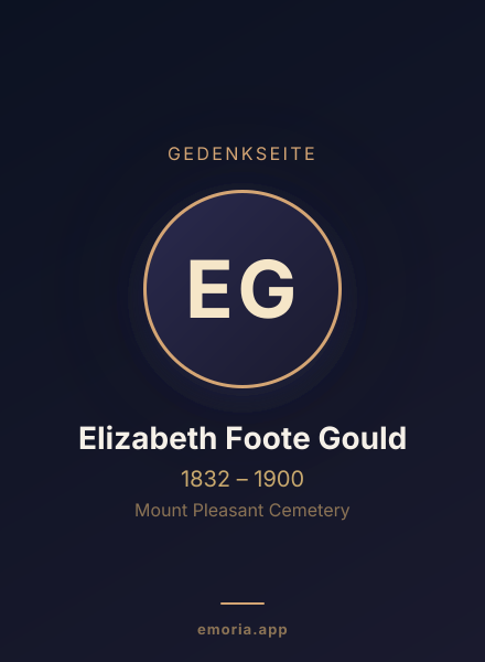 Gedenkportrait von Elizabeth Foote Gould