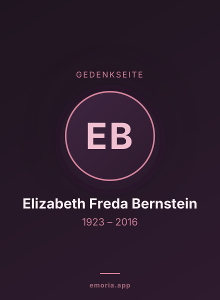 Gedenkportrait von Elizabeth Freda Bernstein