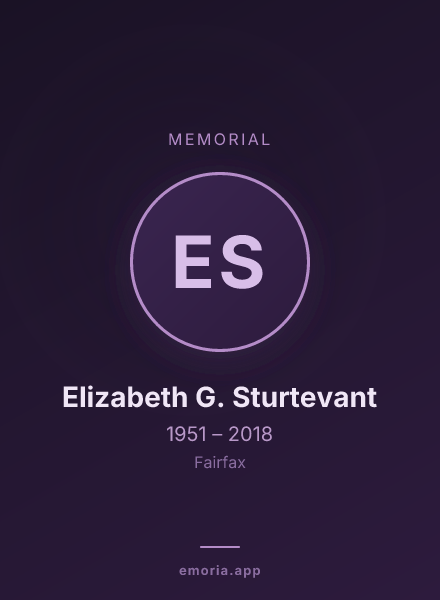 Memorial portrait of Elizabeth G. Sturtevant