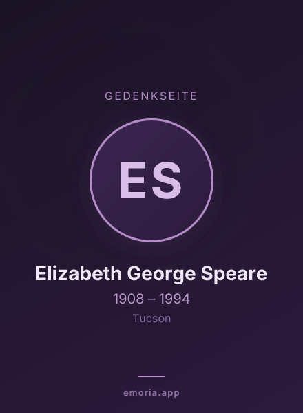 Gedenkportrait von Elizabeth George Speare