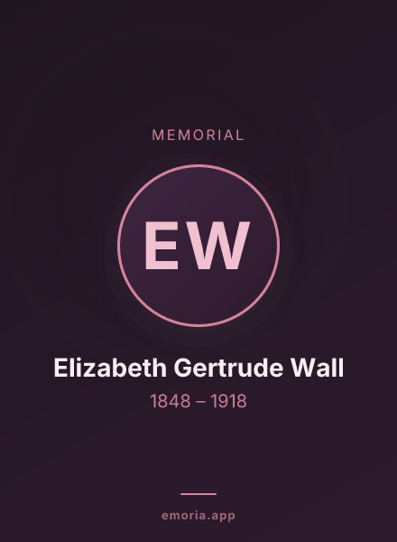Memorial portrait of Elizabeth Gertrude Wall