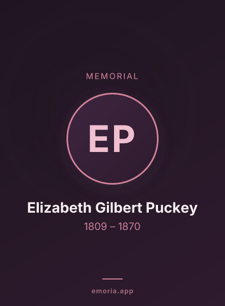 Memorial portrait of Elizabeth Gilbert Puckey