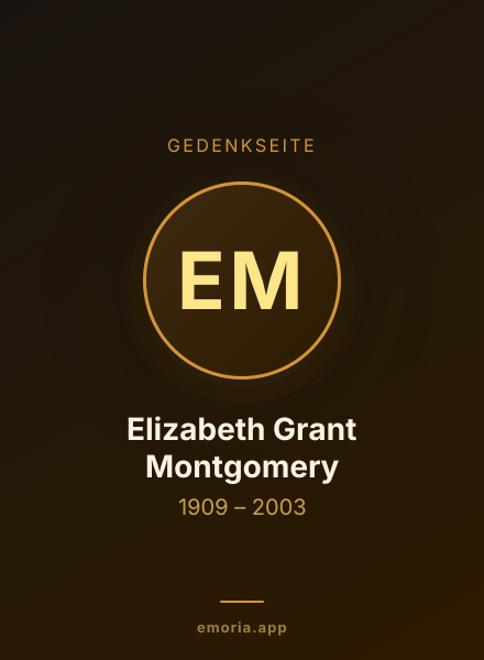 Gedenkportrait von Elizabeth Grant Montgomery