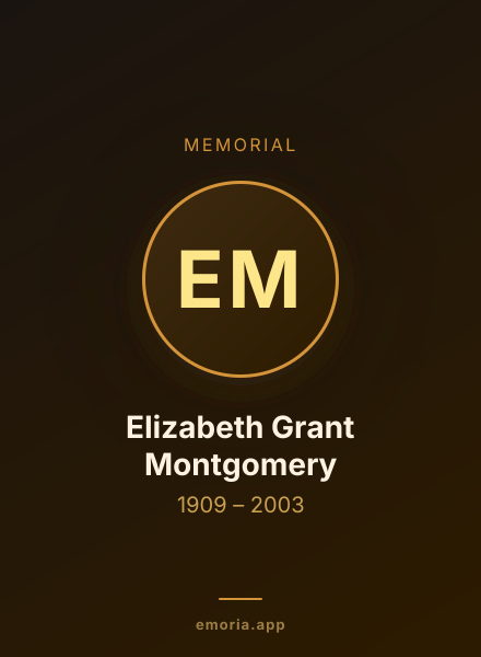 Memorial portrait of Elizabeth Grant Montgomery