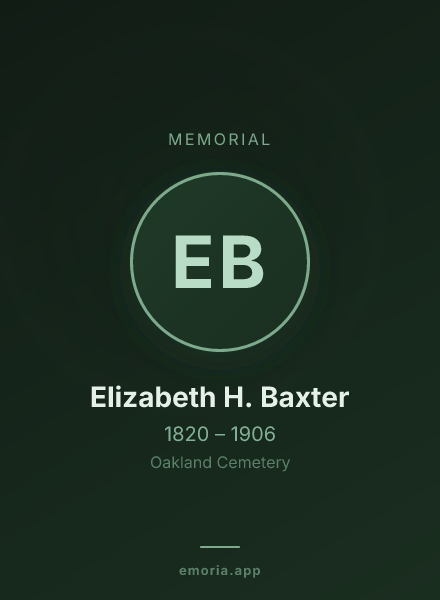 Memorial portrait of Elizabeth H. Baxter