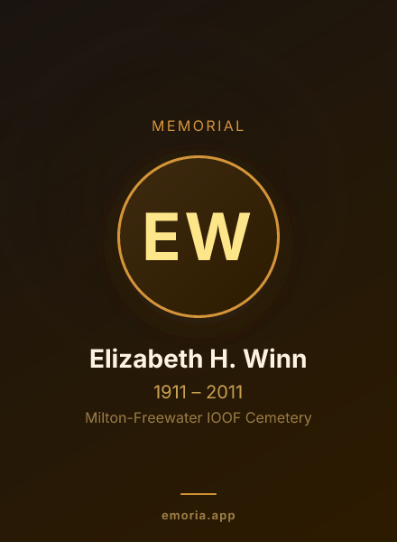Memorial portrait of Elizabeth H. Winn