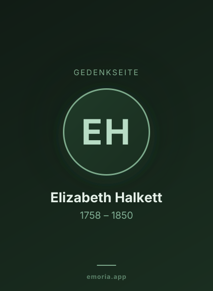 Gedenkportrait von Elizabeth Halkett