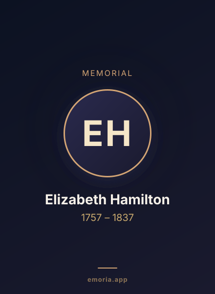 Memorial portrait of Elizabeth Hamilton